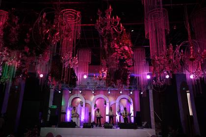 Stage and Ceiling — Sangeet decor — Westin
